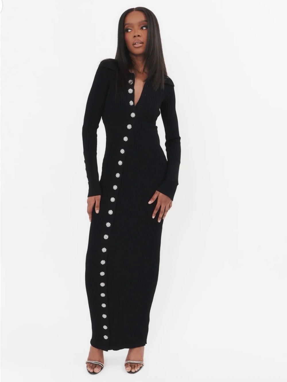 JANET EMBELLISHED DRESS IN BLACK